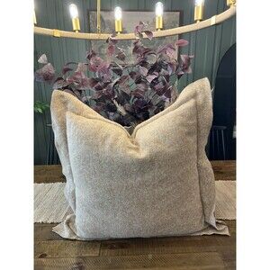 Oversized Square Throw Pillow Dark Tan/Cream Threshold w Studio McGee